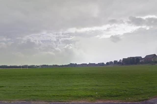 The attack occurred near the football pitches at Laithwaite Park. Image: Google