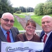 Councillors at the site of the planned train station