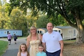 Holly with parents Jenny and Mark and her siblings Evie and Jack