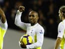 Jermain Defoe with the match ball after the 9-1 thrashing of Latics