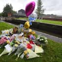 The tributes to Matthew Dutton beside the Leeds-Liverpool Canal in Ince