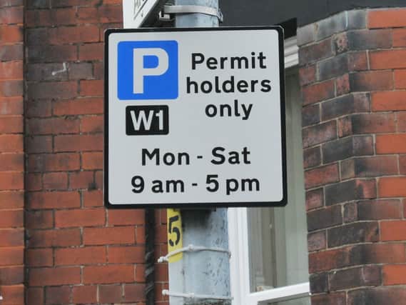 Mr B wanted parking permits, like those issued for this zone in Swinley, on his street
