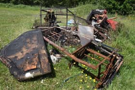 Rubbish fly-tipped in Prestt Grove in Wigan