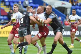 Action from Wigan's last game against Castleford