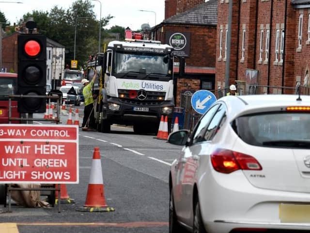 Roadworks on Preston Road, Standish, are causing traffic problems along the road and nearby junctions