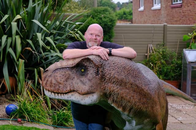 Adrian Shaw with his T-Rex