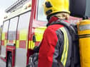 Several fire engines rushed to the blaze