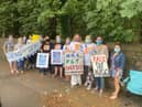 Campaigners at last month's demonstration