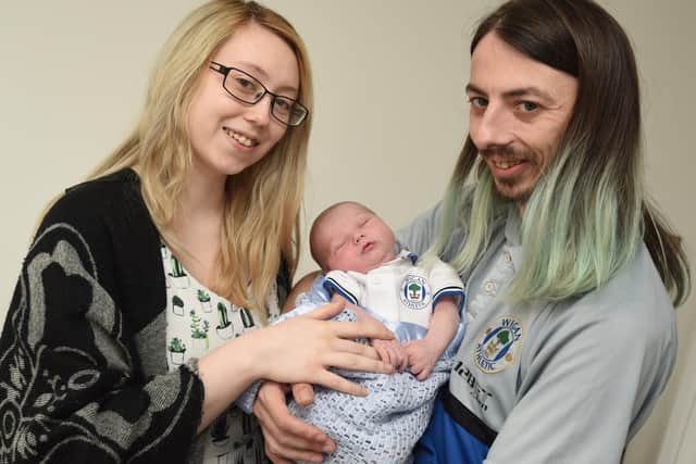 Tasha Davies and Martin Hern with baby Alexander