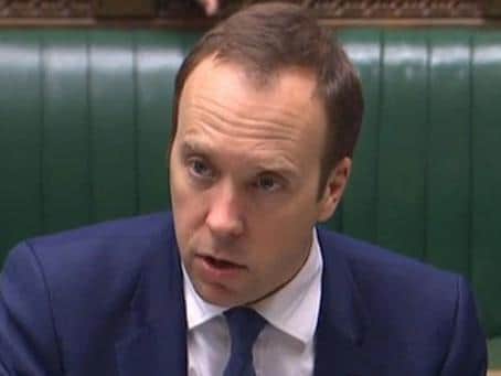 Health secretary Matt Hancock
