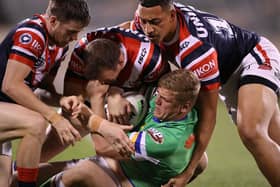 Ryan Sutton in action against Sydney Roosters