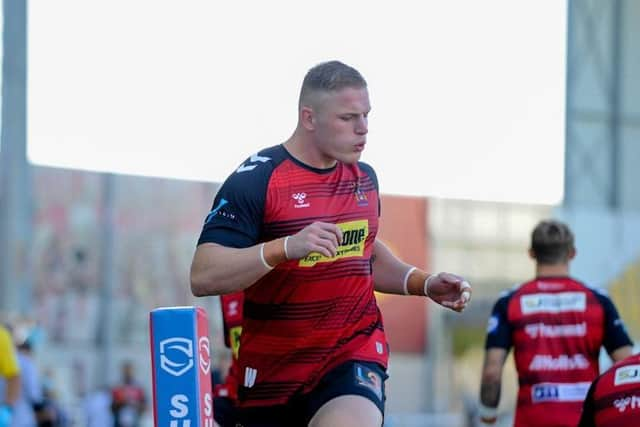 George Burgess warming-up before the Catalans game