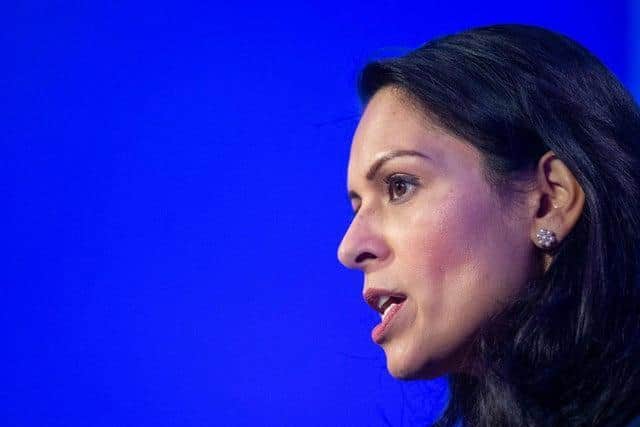 Priti Patel said she would report breaches of the "rule of six"