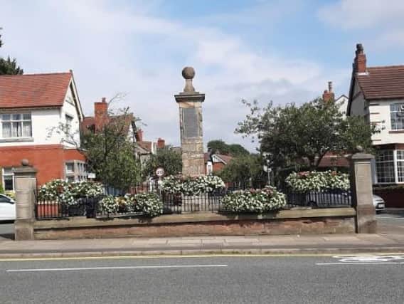 Tyldesley Monument which is one of the areas cleaned and tidied by local residents in Swinley