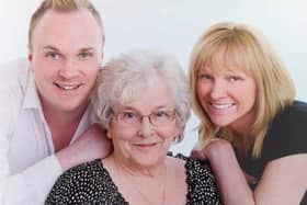 Edna Bibby (right) with her mum Elizabeth Dunn and her son Christian Dunn