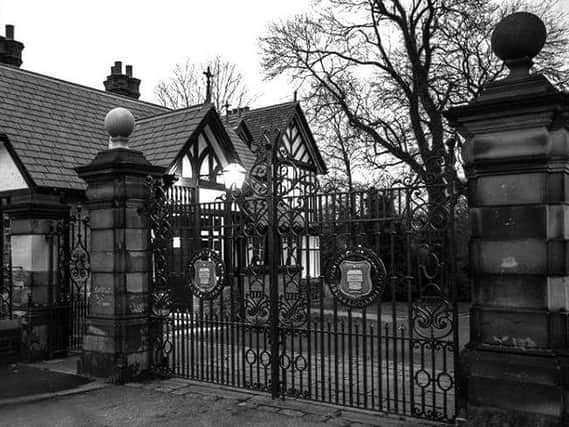 Mesnes Park gates which have had a chequered history over the years