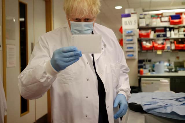 The Prime Minister toured a laboratory in Oxford today and met scientists who are leading the COVID-19 vaccine research (Photo by Kirsty Wigglesworth - WPA Pool/Getty Images)