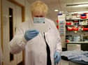 The Prime Minister toured a laboratory in Oxford today and met scientists who are leading the COVID-19 vaccine research (Photo by Kirsty Wigglesworth - WPA Pool/Getty Images)