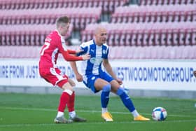 Kal Naismith in action against Gillingham