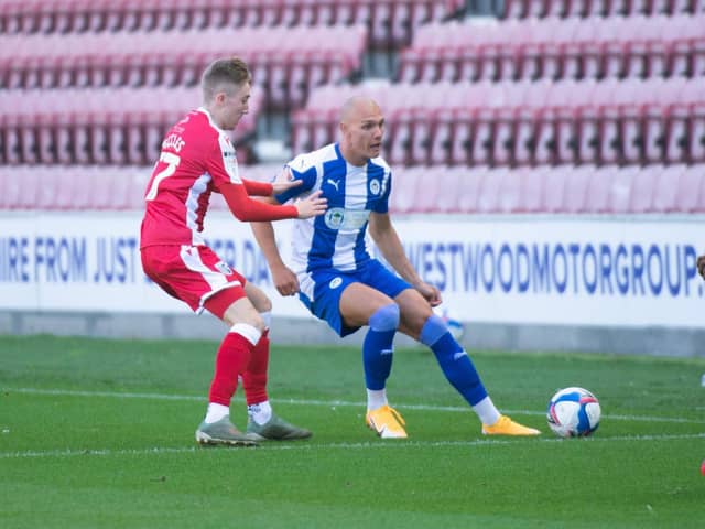 Kal Naismith in action against Gillingham