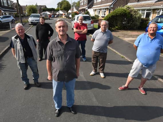 Cambourne Drive resident Ian Potter, Coun Paul Maiden, Stephen Hitchen, Ken Boulton, Keith Wilson and Coun Bob Brierley