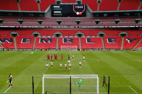 Wembley hosted the Community Shield match behind closed doors between Arsenal and Liverpool