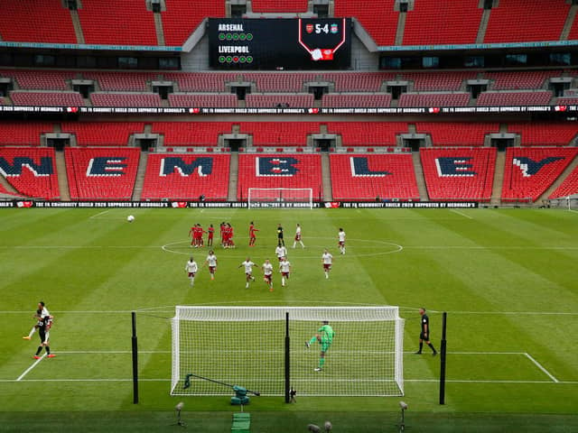 Wembley hosted the Community Shield match behind closed doors between Arsenal and Liverpool