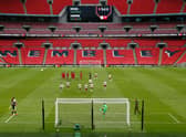 Wembley hosted the Community Shield match behind closed doors between Arsenal and Liverpool