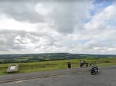 The viewing point on the A5209 looking across the site (image:  Google)