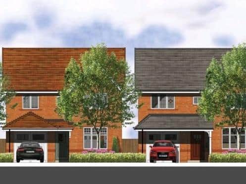 An artist's impression of what the new homes will look like