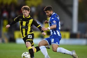 Matty Palmer, challenging Sam Morsy, during his Burton days