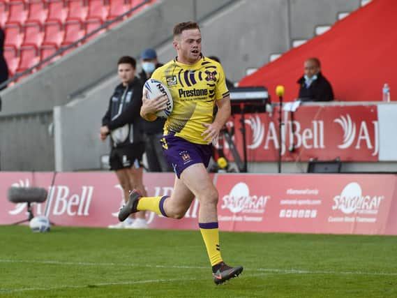 Joe Burgess scoring against Hull FC last weekend