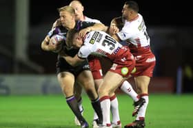 Action from last night's match