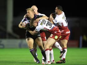 Action from last night's match