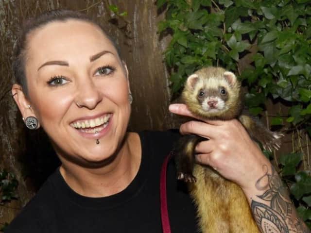Lisa Marie Buckley reunited with her ferret, Thomas
