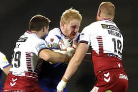 James Graham drives into the Wigan defence