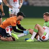 Ryan Sutton receives treatment