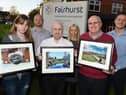 Fairhurst Accountants’ Andy Parker, Rachel Wilson and Ryan Moore,right, are pictured with 2019 competition winners, front row from left, runner-up Sarah Dawson, winner Darron Sharrock and John Barton