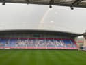 A rainbow sums up the mood at Wigan Athletic on Wednesday evening