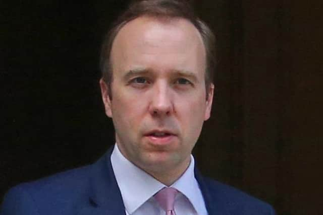 Health Secretary Matt Hancock