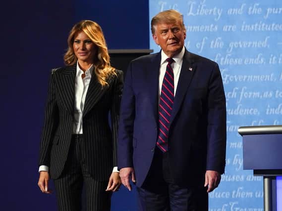 President Donald Trump with first lady Melania Trump