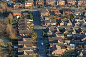 An aerial shot of Kilburn Drive where the incident happened