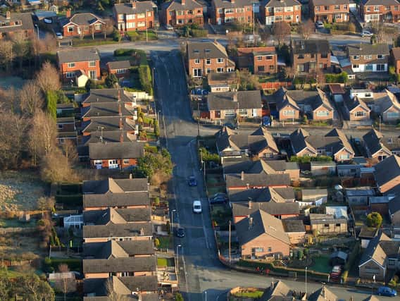 An aerial shot of Kilburn Drive where the incident happened