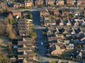 An aerial shot of Kilburn Drive where the incident happened