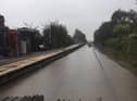 The railway line flooded at Parbold. Photo: Network Rail