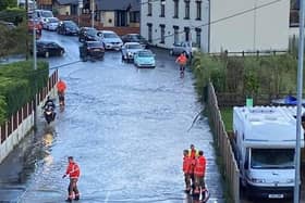 Wigan Lower Road under water