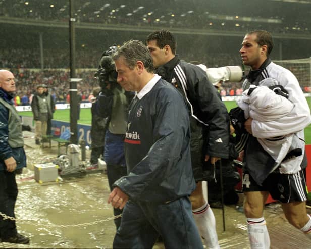 Kevin Keegan after the World Cup qualifying match against Germany at Wembley Stadium in 2001