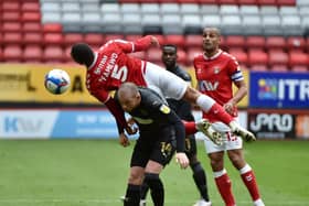 Joe Garner in action at Charlton