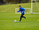 Matt Palmer gets stuck in at Christopher Park on Monday