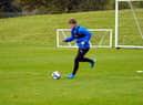 Matt Palmer gets stuck in at Christopher Park on Monday